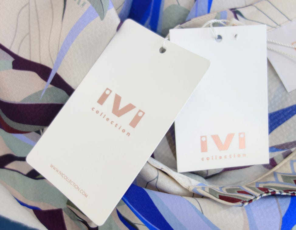 2 Etiketten mit ivi Logoprint